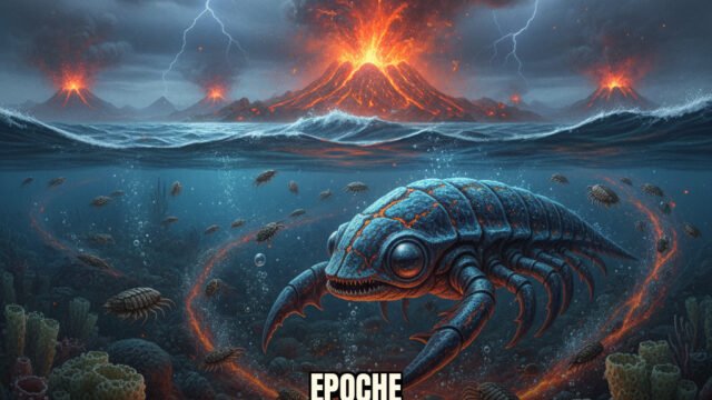 Ricostruzione paleoartistica di creature del Cambriano, Ordoviciano e Siluriano in habitat naturale