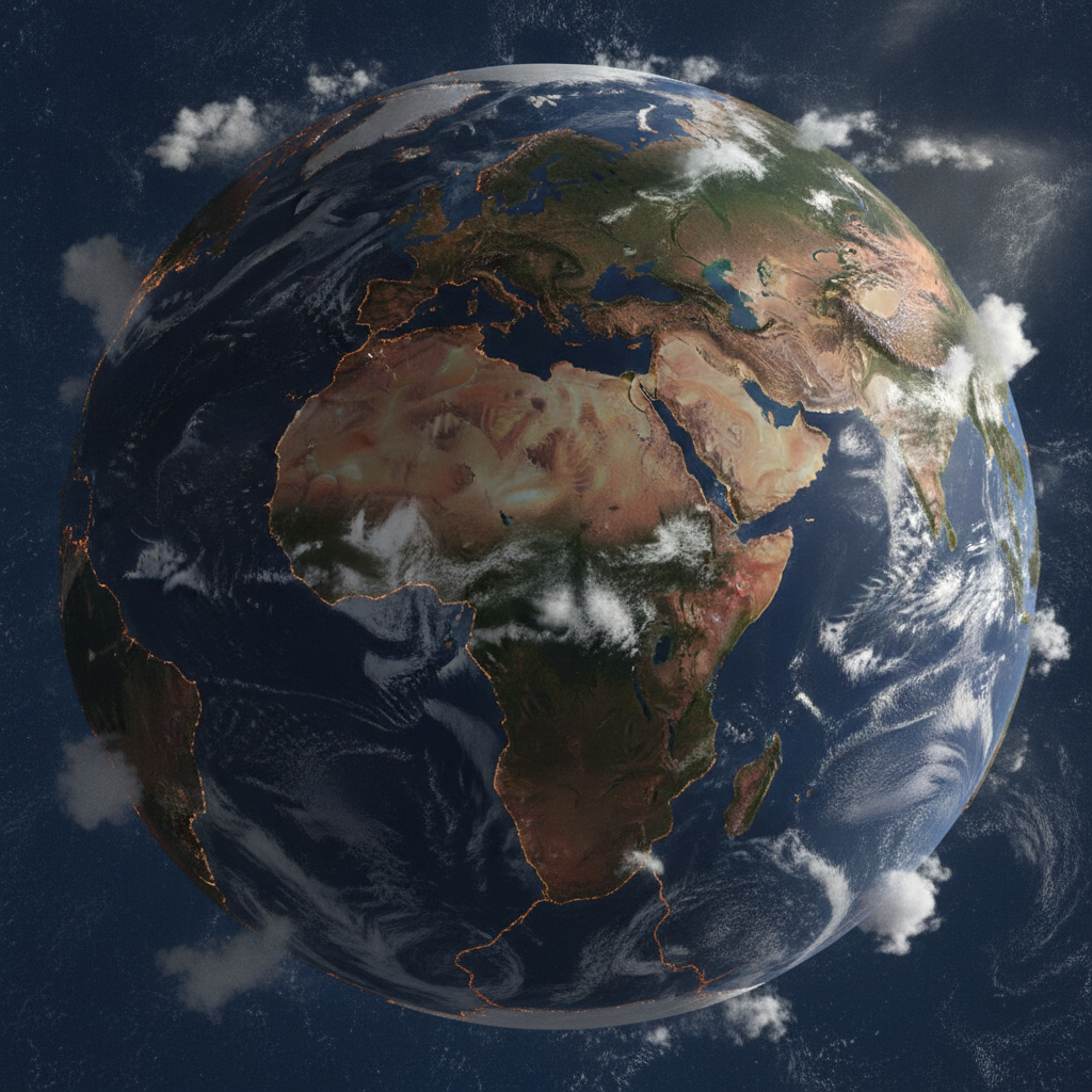 Immagine iper-realistica della tettonica a placche con dettagli della deriva dei continenti e struttura geologica